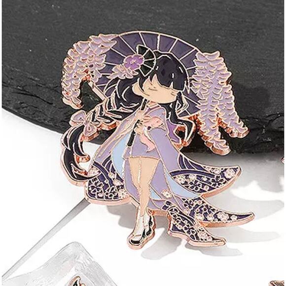 Genshin Impact Video Game Raiden Shogun Enamel Pins GS-05 - Picture 1 of 4